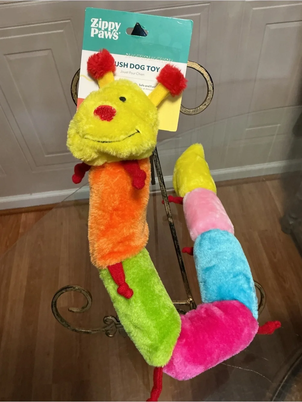 Zippy Paws Multicolor Caterpillar Christmas Deluxe Dog Toy 30”